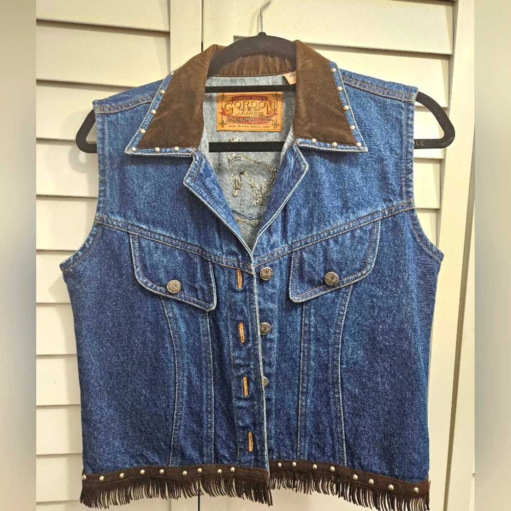 Vintage Gordon & James Jean Denim Vest S.
